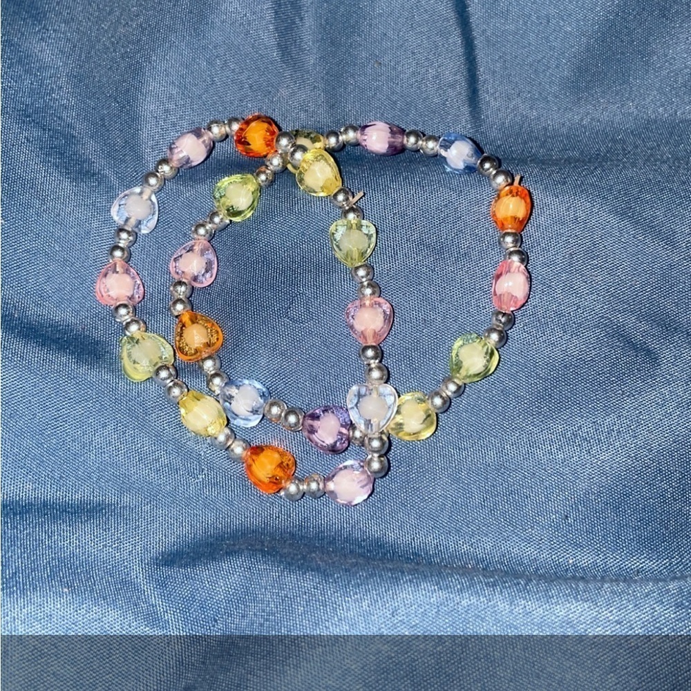 Kids Heart Beaded Bracelets